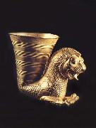 unknow artist Rhyton in the form of a lion-griffin oil painting reproduction